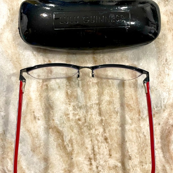 Lulu Guinness glasses frame, model L786, red, black and white with case - Picture 8 of 11